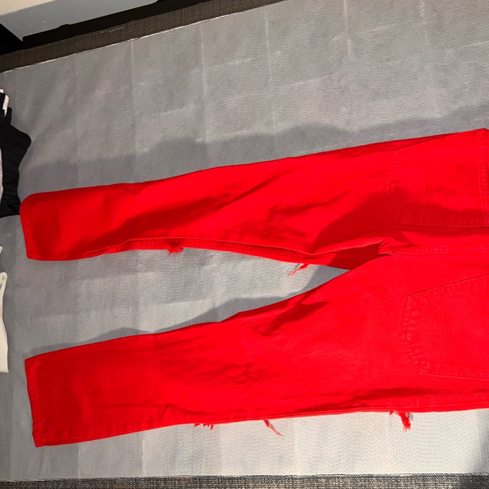 Red Ripped Jeans - Picture 4 of 4